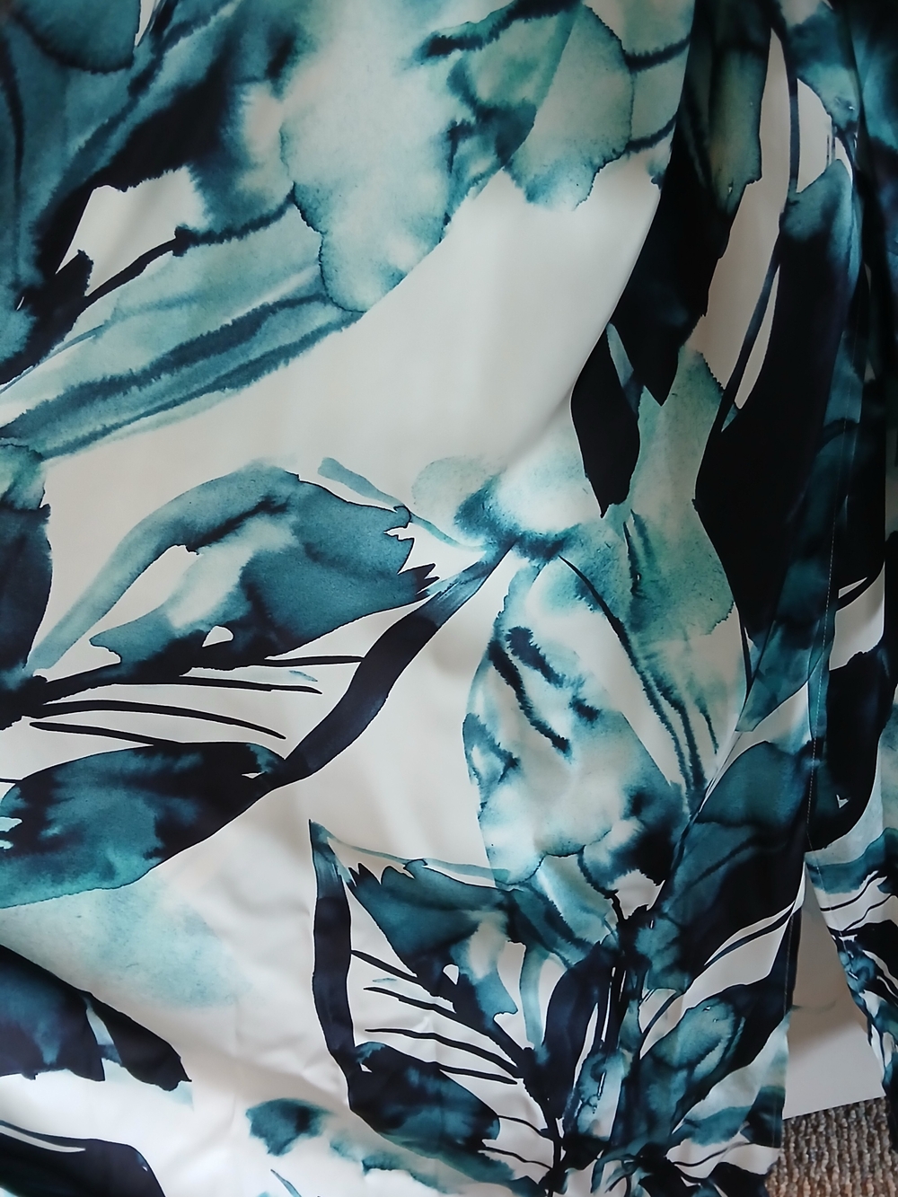 Le Chateau Women's Teal Floral Maxi Dress - Picture 2 of 9